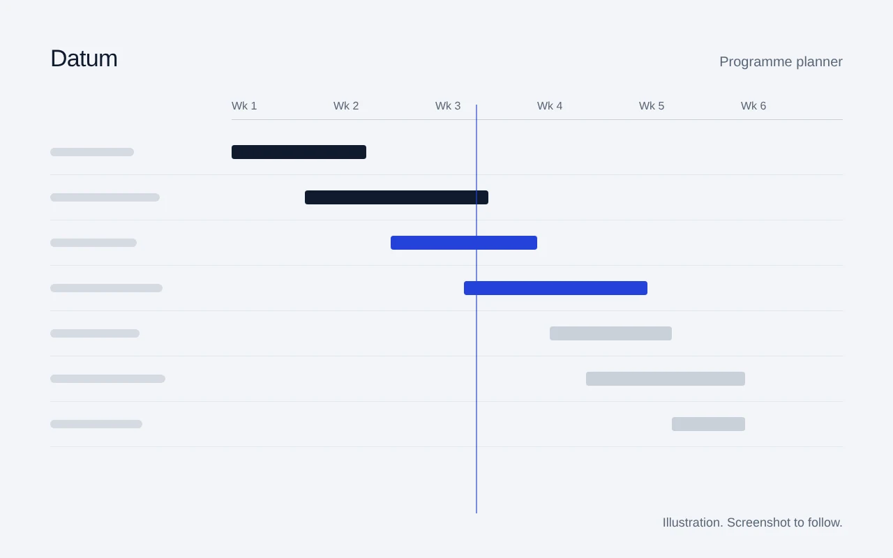 Datum programme planner, illustration until a screenshot is added